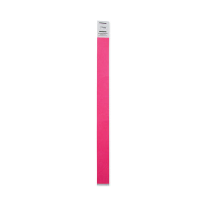 Advantus Crowd Management Wristbands, Sequentially Numbered, 9.75" x 0.75", Neon Pink, 500/Pack
