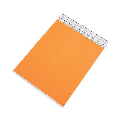 Advantus Crowd Management Wristbands, Sequentially Numbered, 9.75" x 0.75", Neon Orange, 500/Pack