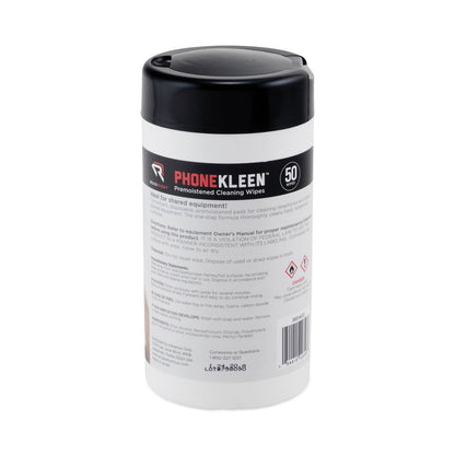 Read Right PhoneKleen Wet Wipes, Cloth, 5 x 5, 50/Tub