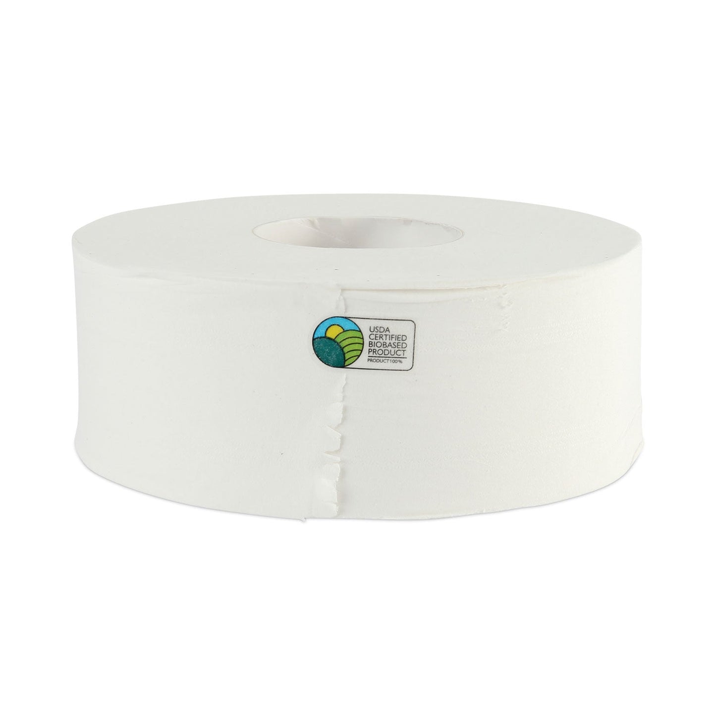 Boardwalk JRT Bath Tissue, Jumbo, Septic Safe, 2-Ply, White, 3.5" x 1,000 ft, 12 Rolls/Carton