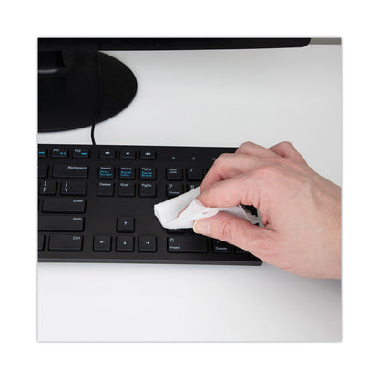 Read Right Office Equipment MultiKleen Wet Wipes, Cloth, 5.44 x 6.38, 75/Tub