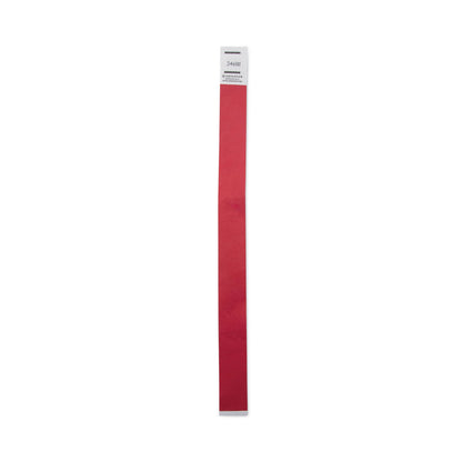 Advantus Crowd Management Wristbands, Sequentially Numbered, 10" x 0.75", Red, 100/Pack