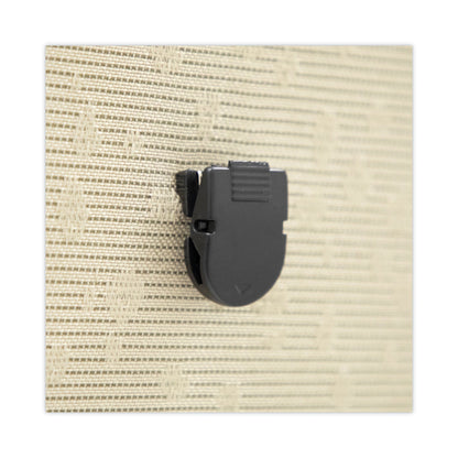 Advantus Wall Clips for Fabric Panels, 40 Sheet Capacity, Black, 50/Box