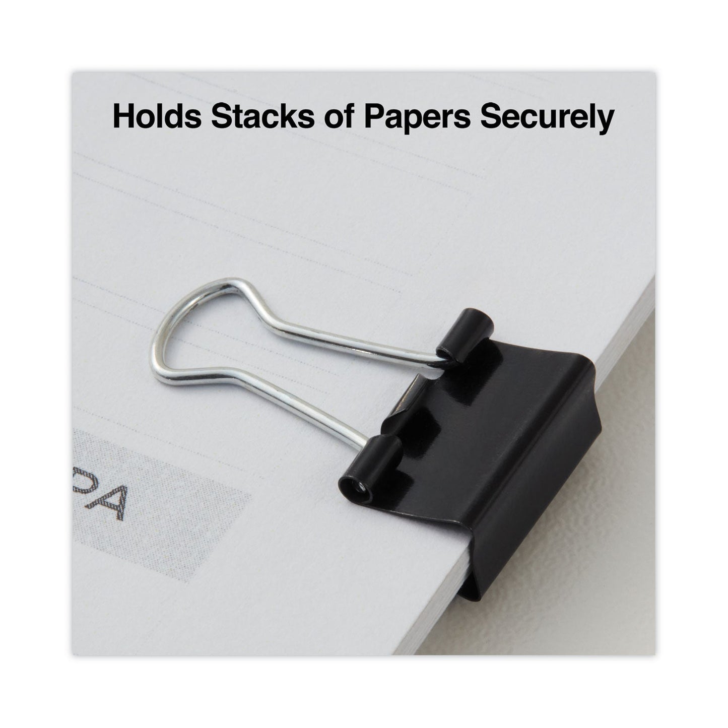 Universal Binder Clips with Storage Tub, Mini, Black/Silver, 60/Pack