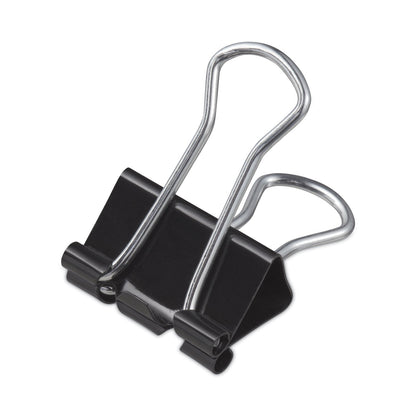 Universal Binder Clips, Small, Black/Silver, 12/Box