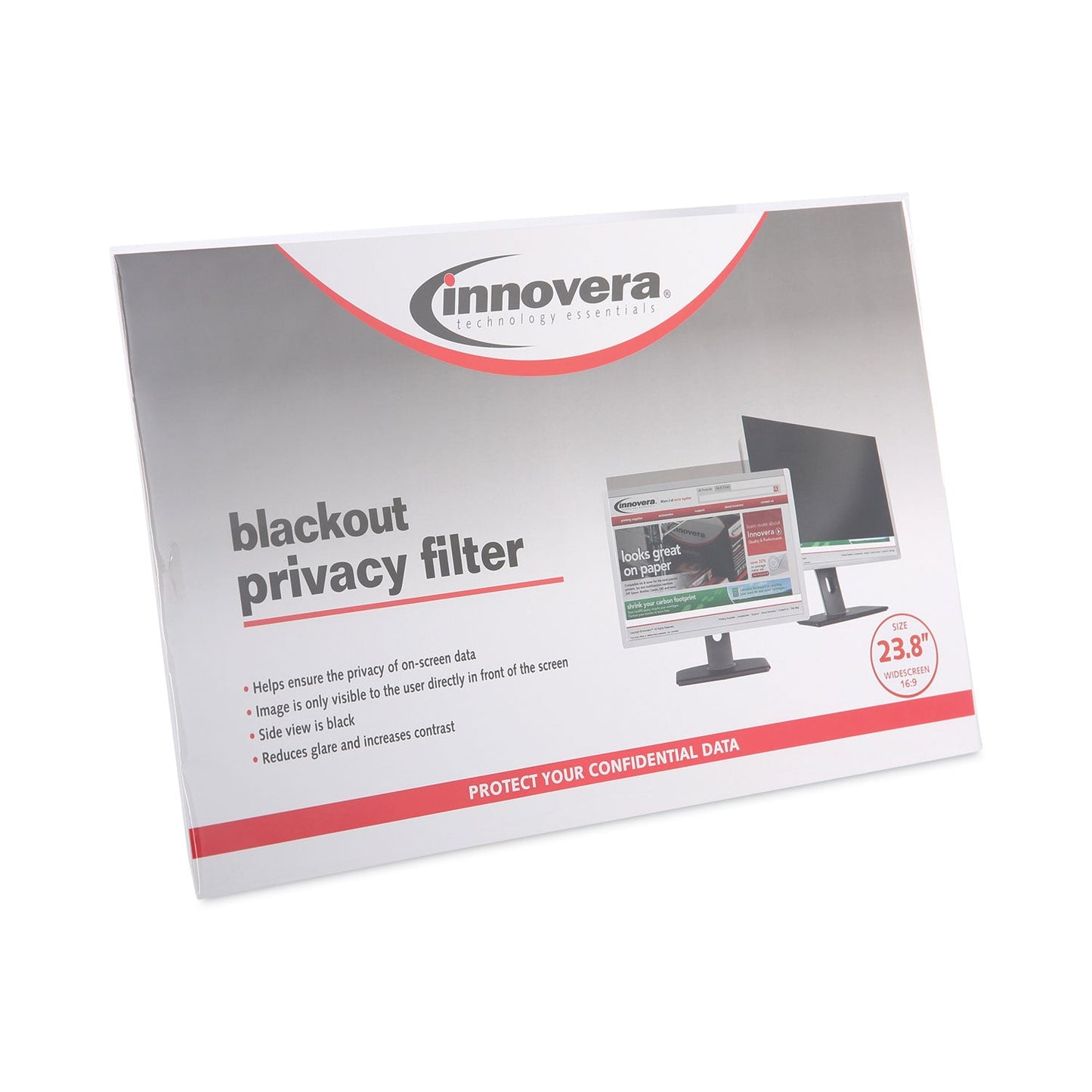 Innovera Blackout Privacy Monitor Filter for 23.8 Widescreen LCD, 16:9