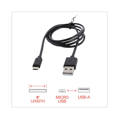 Innovera USB to Micro USB Cable, 3ft, Black
