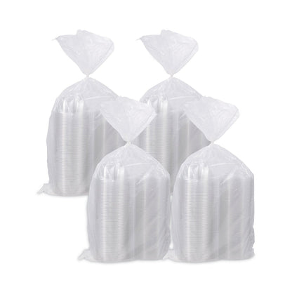 Dart Tamper-Resistant, Tamper-Evident Bowls with Dome Lid, 12 oz, 5.5" Diameter x 2.6"h, Clear, Plastic, 240/Carton