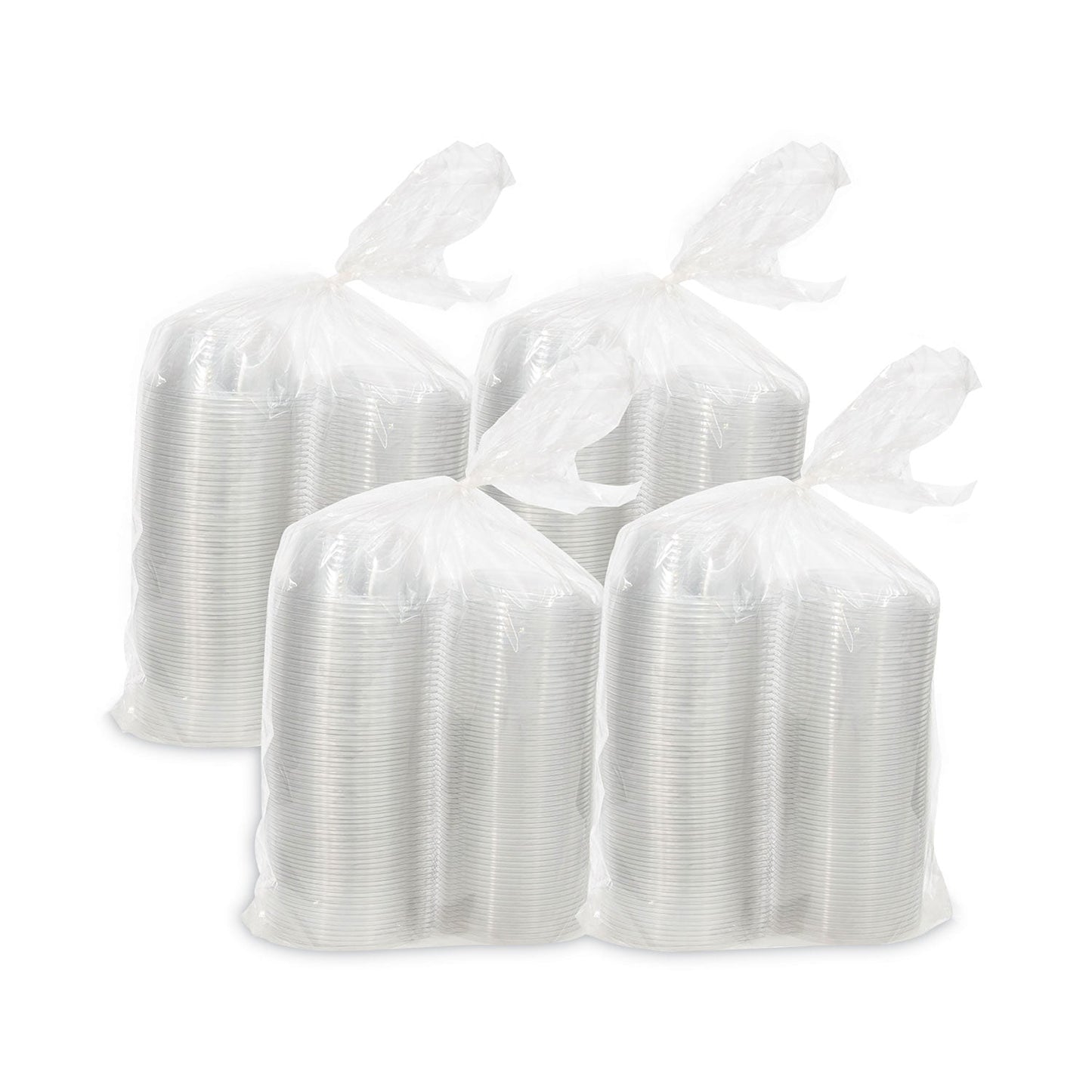 Dart Tamper-Resistant, Tamper-Evident Bowls with Dome Lid, 8 oz, 5.5" Diameter x 2.1"h, Clear, Plastic, 240/Carton