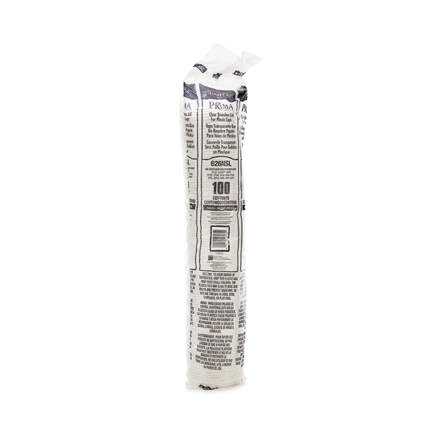 Dart Prima Strawless Plastic Lids, Fits 12 oz to 26 oz Cups, Clear, 1,000/Carton
