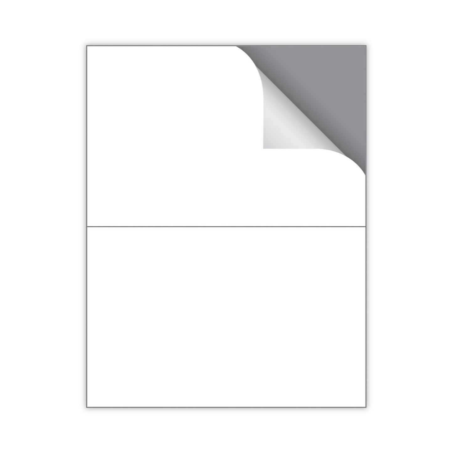 MACO Cover-All Opaque Laser/Inkjet Shipping Labels, Internet Format, 5.5 x 8.5, White, 2 Labels/Sheet, 100 Sheets/Box
