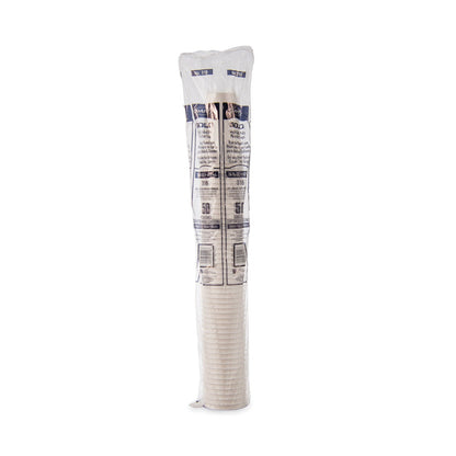 Dart Polycoated Hot Paper Cups, 16 oz, White, 50 Sleeve, 20 Sleeves/Carton