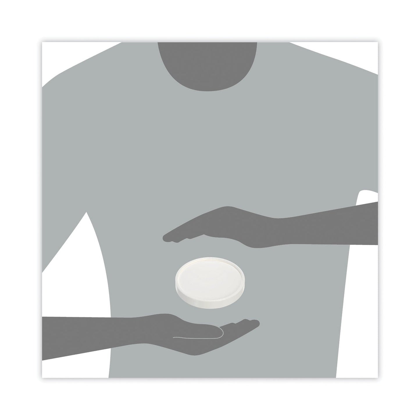 Dart Spiral-Wound Paper Hot Cup Lids, Fits 16 oz Cups, White, 25/Sleeve, 20 Sleeves/Carton