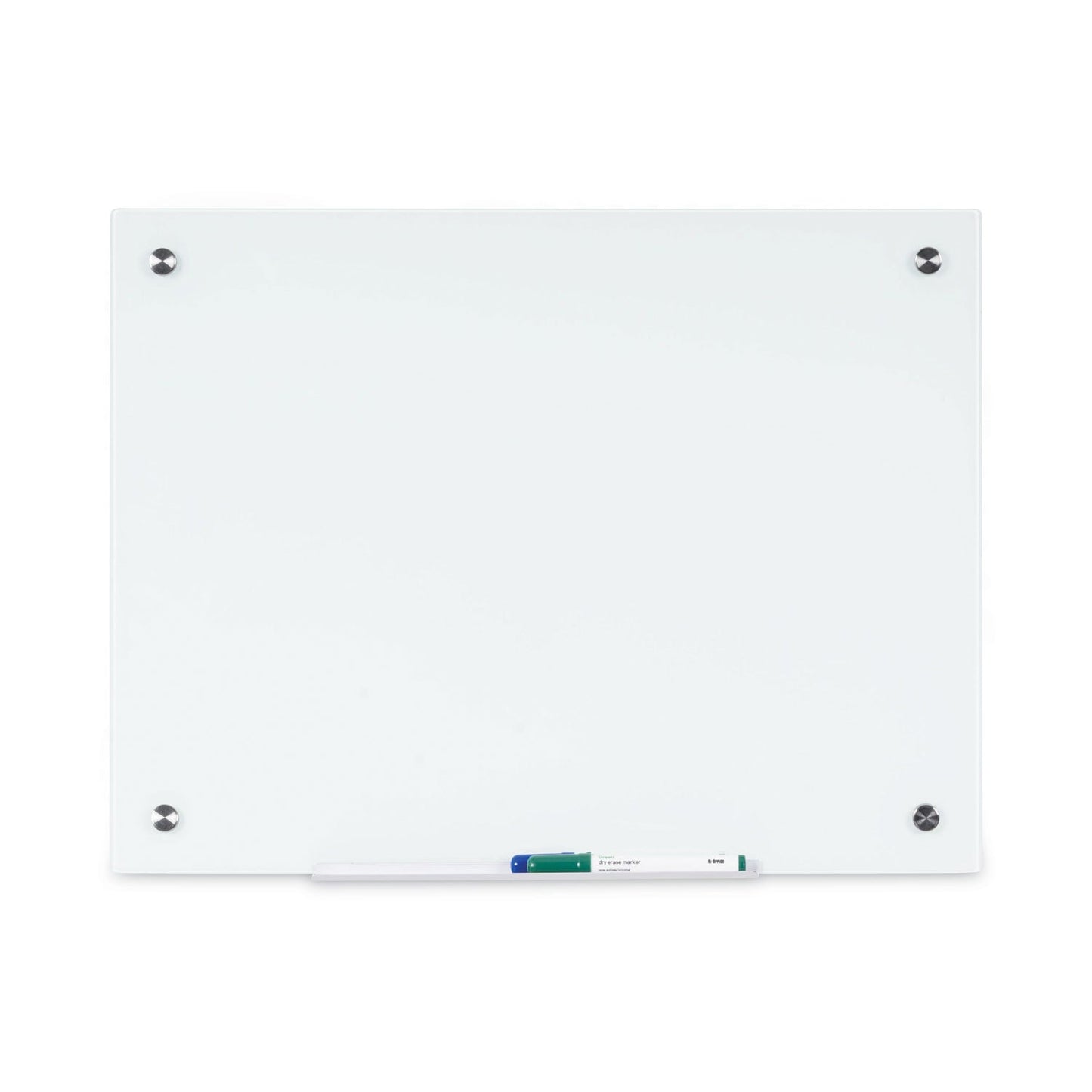 MasterVision Magnetic Glass Dry Erase Board, 72 x 48 x 2, Opaque White