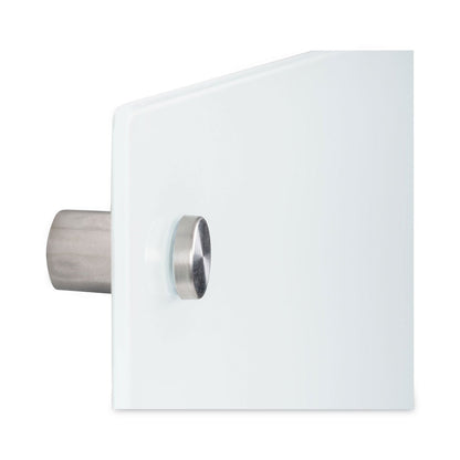 MasterVision Magnetic Glass Dry Erase Board, 98 x 52 x 2, Opaque White