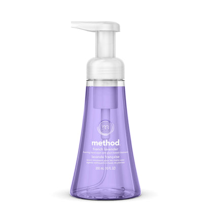 Method Foaming Hand Wash, French Lavender, 10 oz Pump Bottle, 6/Carton