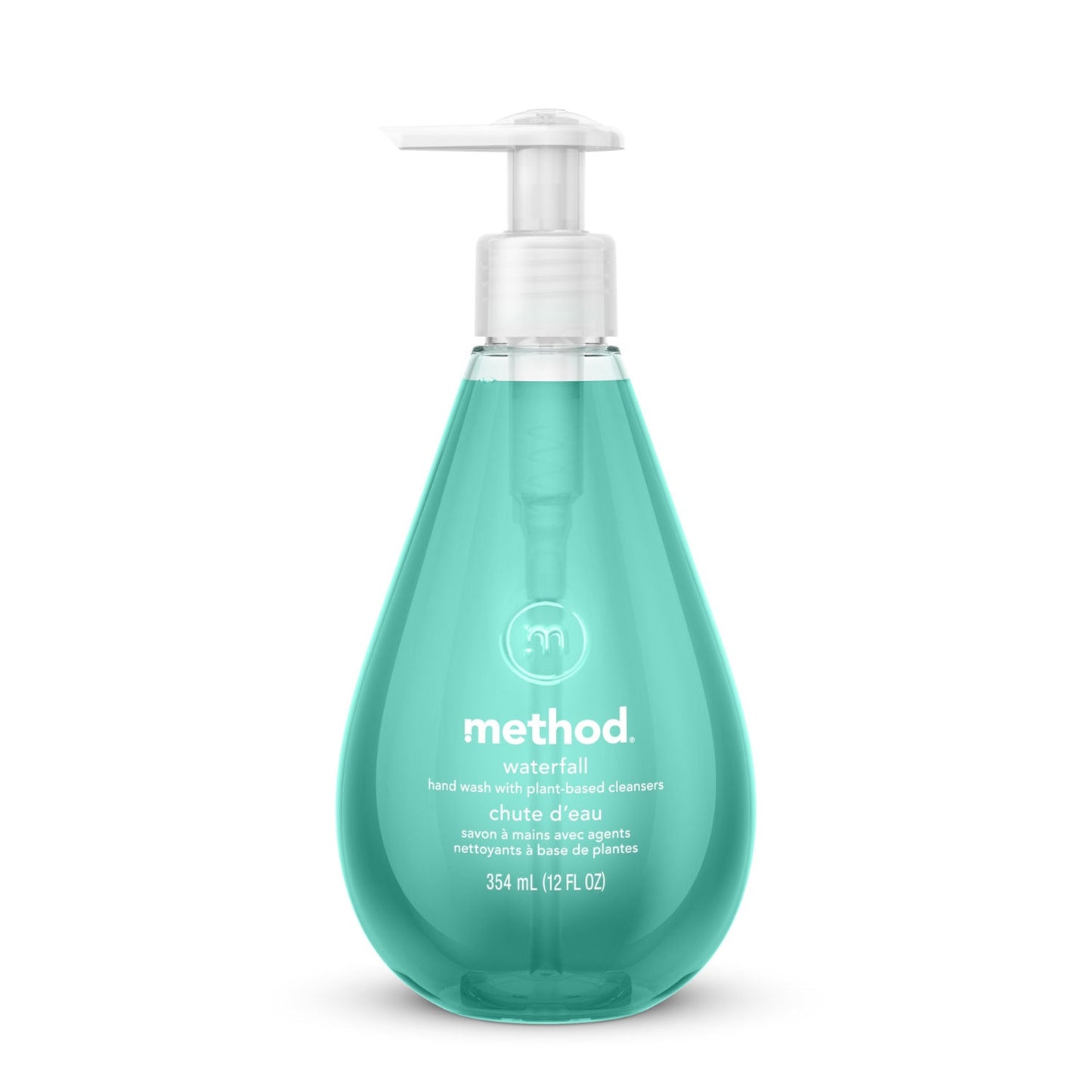Method Gel Hand Wash, Waterfall, 12 oz Pump Bottle, 6/Carton
