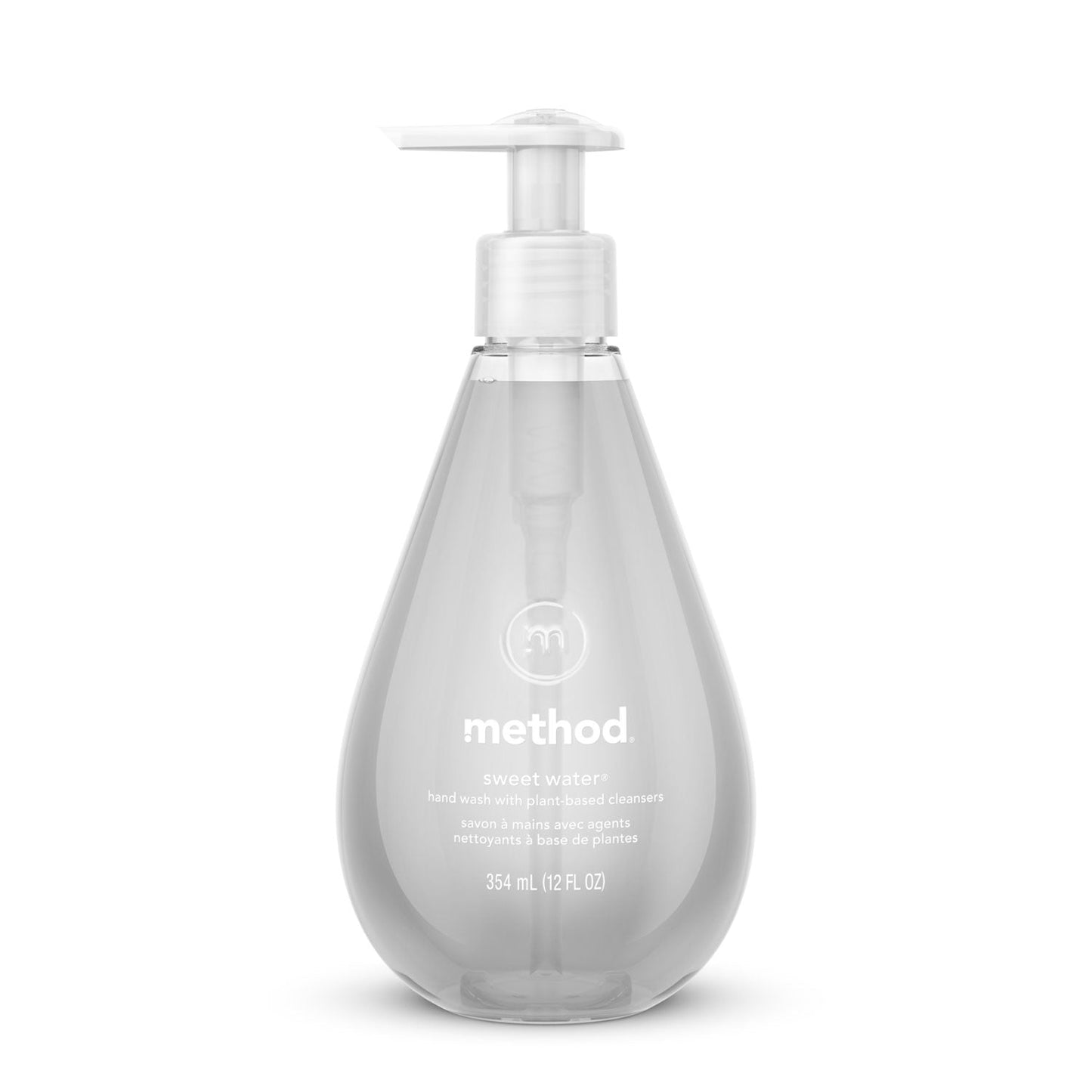 Method Gel Hand Wash, Sweet Water, 12 oz Pump Bottle, 6/Carton