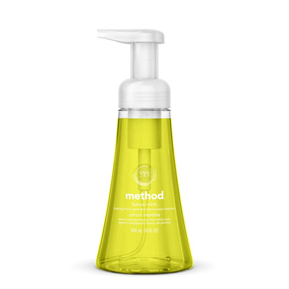 Method Foaming Hand Wash, Lemon Mint, 10 oz Pump Bottle, 6/Carton