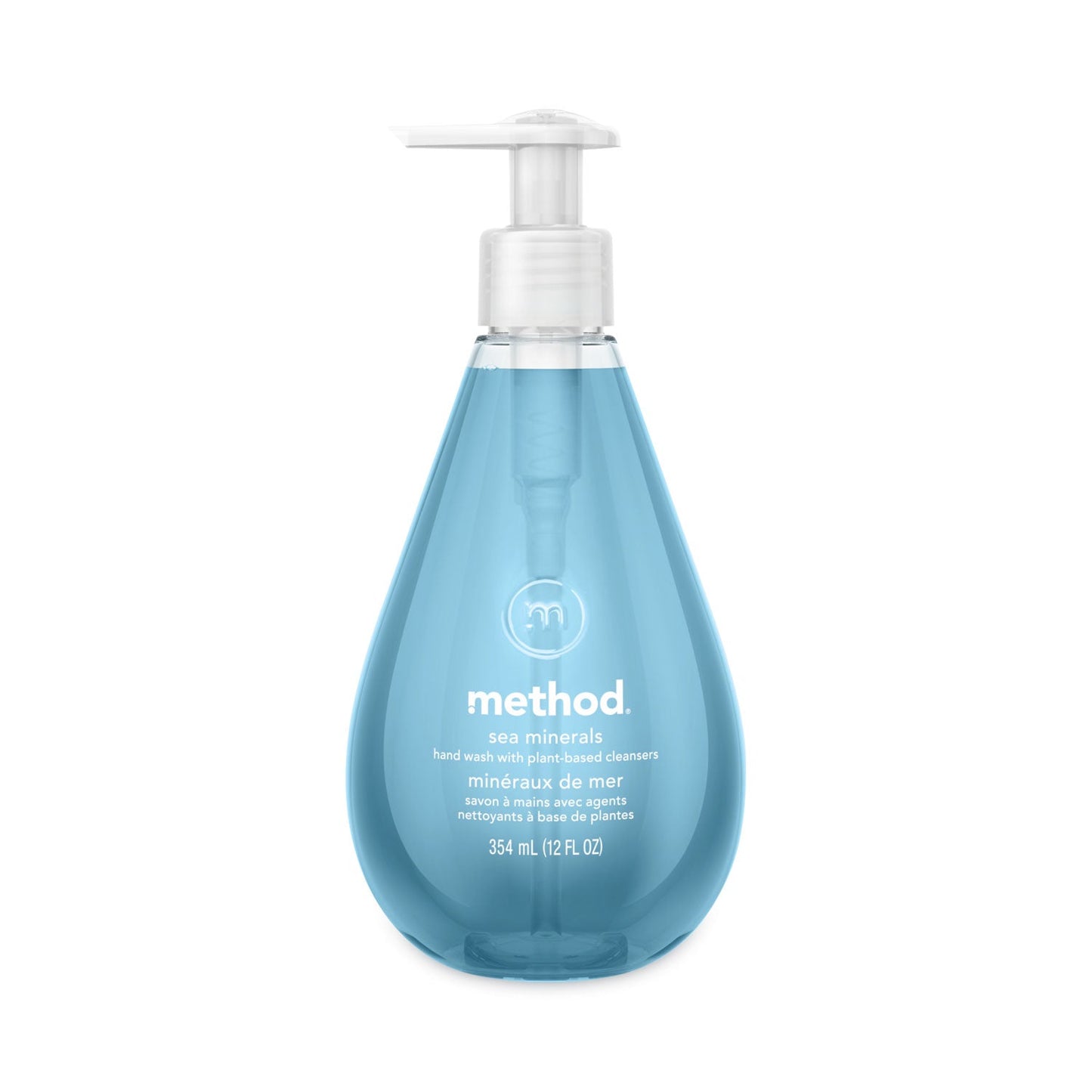 Method Gel Hand Wash, Sea Minerals, 12 oz Pump Bottle, 6/Carton