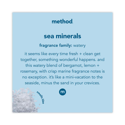 Method Gel Hand Wash, Sea Minerals, 12 oz Pump Bottle, 6/Carton