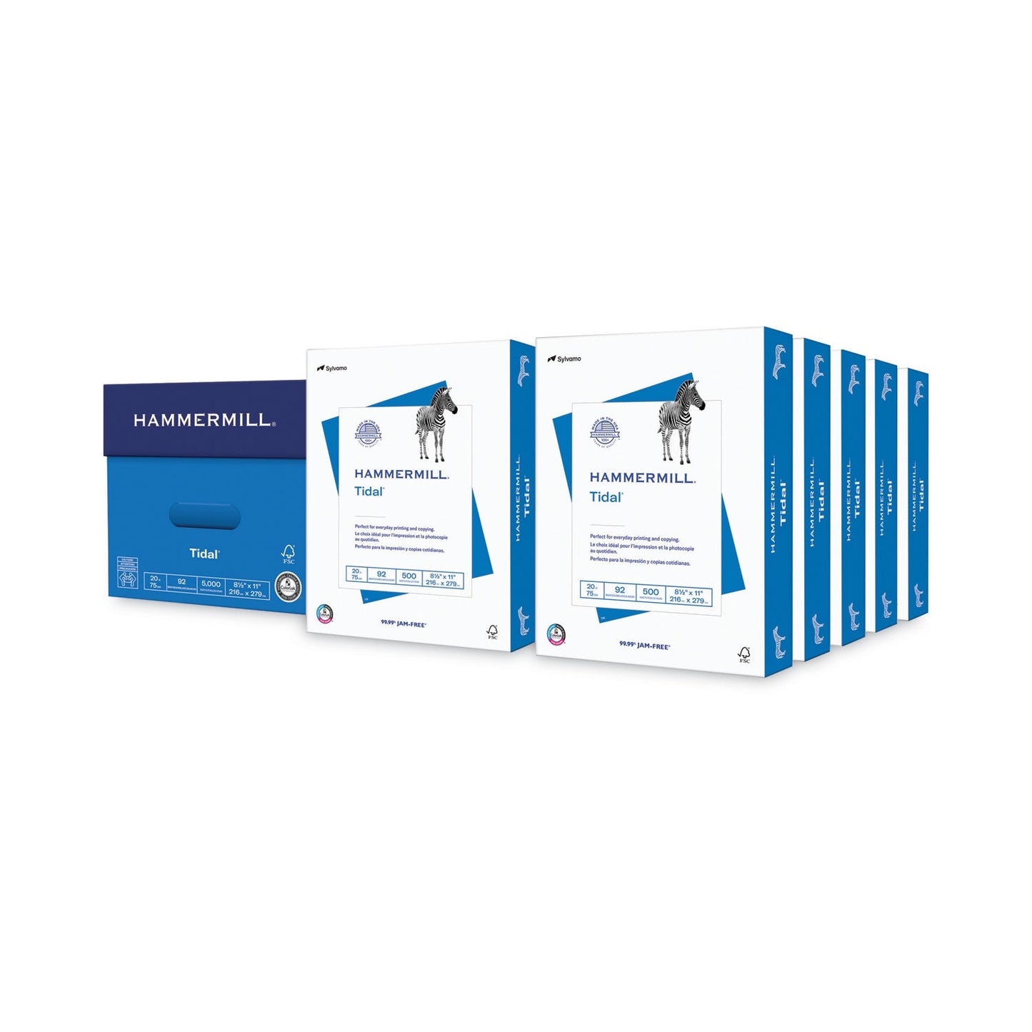 Hammermill Tidal Print Paper, 92 Bright, 20 lb Bond Weight, 8.5 x 11, White, 500 Sheets/Ream, 10 Reams/Carton