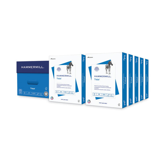 Hammermill Tidal Print Paper, 92 Bright, 20 lb Bond Weight, 8.5 x 11, White, 500 Sheets/Ream, 10 Reams/Carton