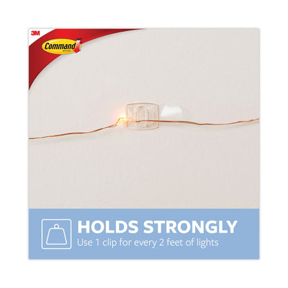 Command Clear Hooks and Strips, Plastic, Decorating Clips, 40 Clips and 48 Strips/Pack