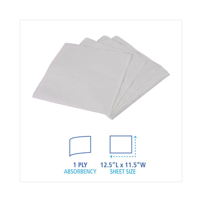 Boardwalk Office Packs Lunch Napkins, 1-Ply, 12 x 12, White, 400/Pack