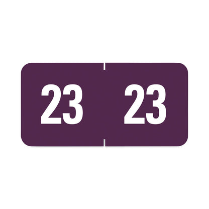 Smead Yearly End Tab File Folder Labels, 23, 0.5 x 1, Purple, 25/Sheet, 10 Sheets/Pack
