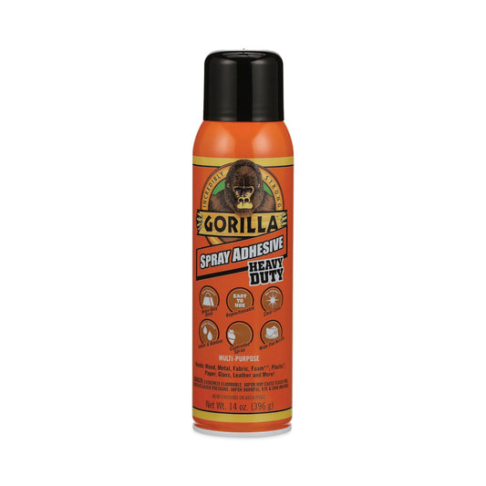 Gorilla Spray Adhesive, 14 oz, Dries Clear