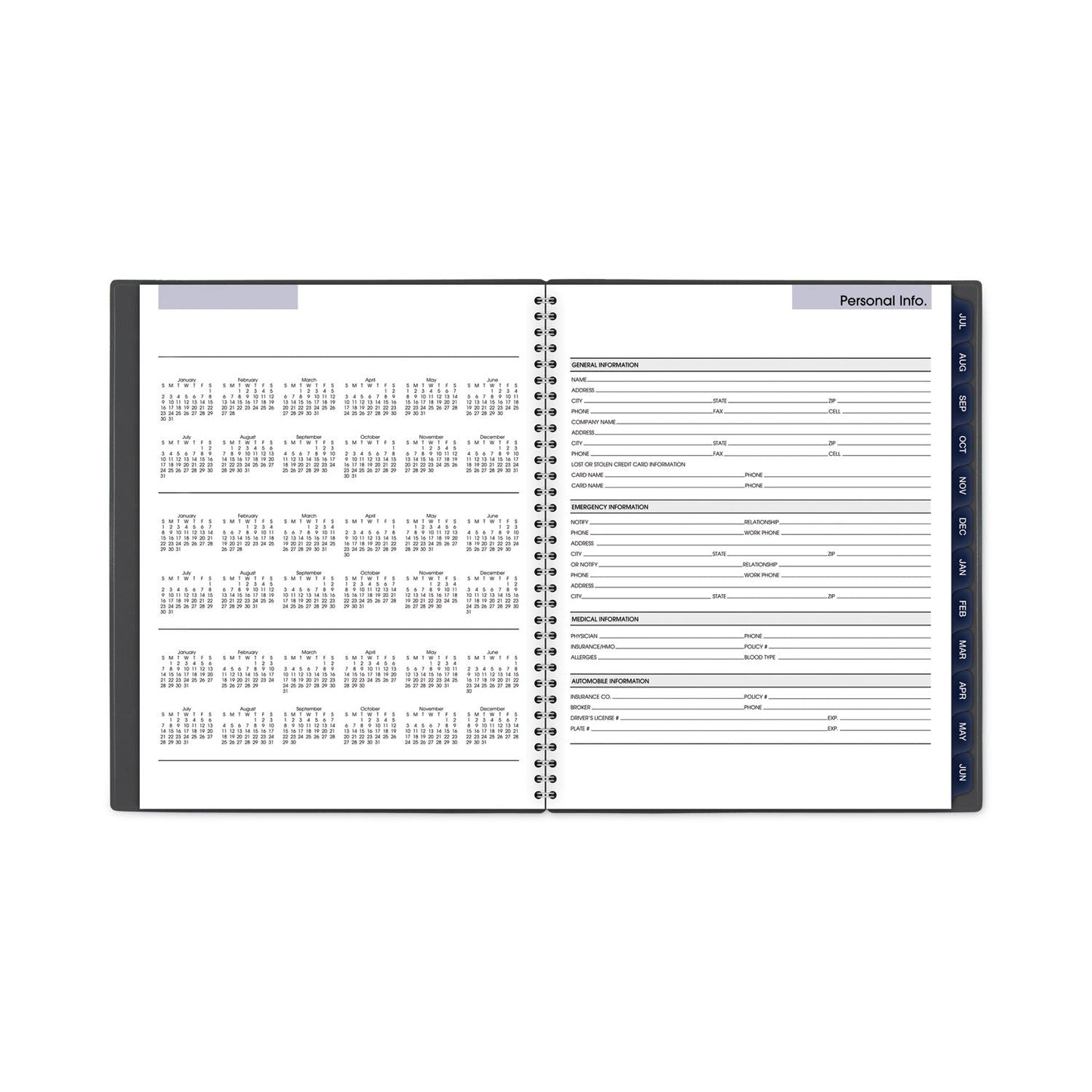 AT-A-GLANCE DayMinder Academic Monthly Desktop Planner, Twin-Wire Binding, 11 x 8.5, Charcoal Cover, 12-Month (July to June): 2022-2023