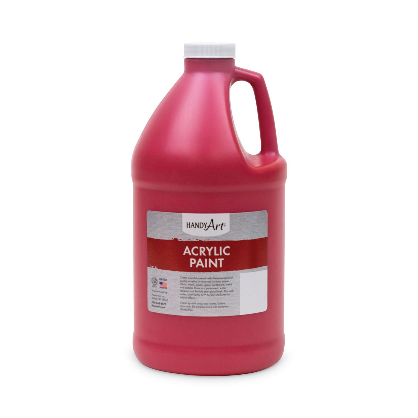 Handy Art Acrylic Paint, Red, 64 oz Bottle