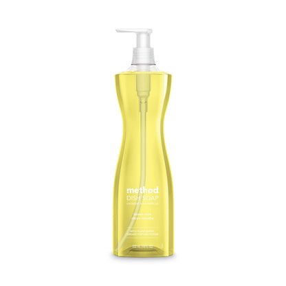 Method Dish Soap Pump, Hour-Glass Bottle Shape, Lemon Mint Scent, 18 oz Pump Bottle, 6/Carton