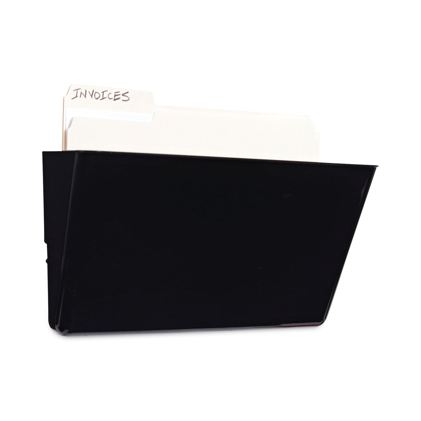 Universal Wall File Pockets, Plastic, Letter Size, 13" x 4.13" x 7", Black