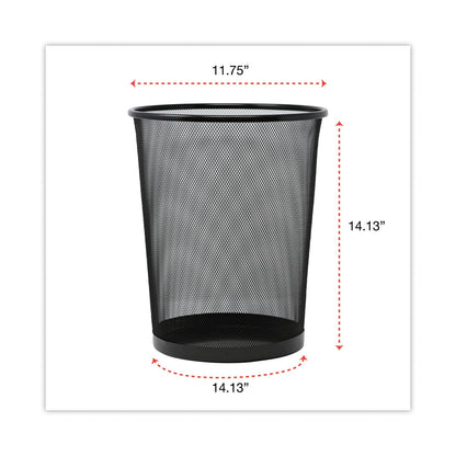 Universal Mesh Wastebasket, 18 qt, Black
