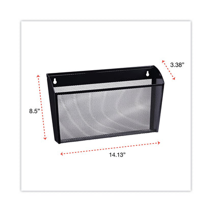 Universal Mesh Three-Pack Wall Files, 3 Sections, Letter Size, 14.13" x 3.38" x 8.5", Black