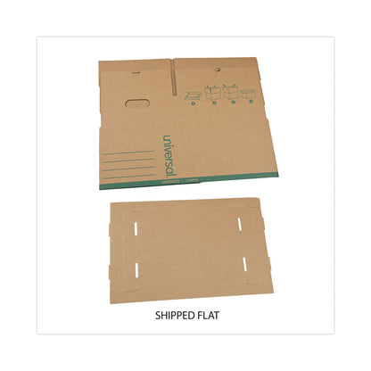 Universal Professional-Grade Heavy-Duty Storage Boxes, Letter/Legal Files, Kraft/Green, 12/Carton