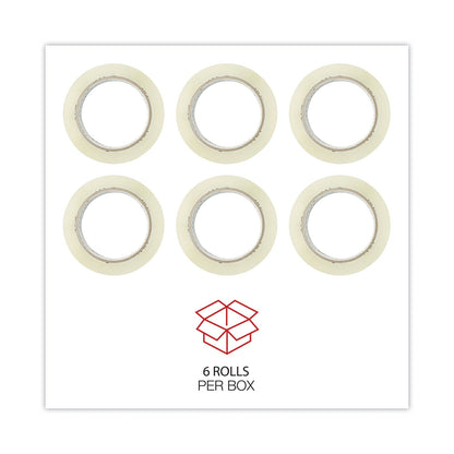 Universal Heavy-Duty Acrylic Box Sealing Tape, 3" Core, 1.88" x 54.6 yds, Clear, 6/Pack