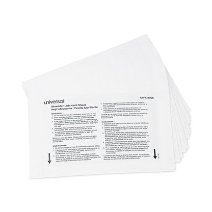 Universal Shredder Lubricant Sheets, 5.5 x 2.8, 24 Sheets/Pack