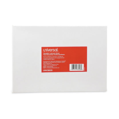 Universal Shredder Lubricant Sheets, 5.5 x 2.8, 24 Sheets/Pack