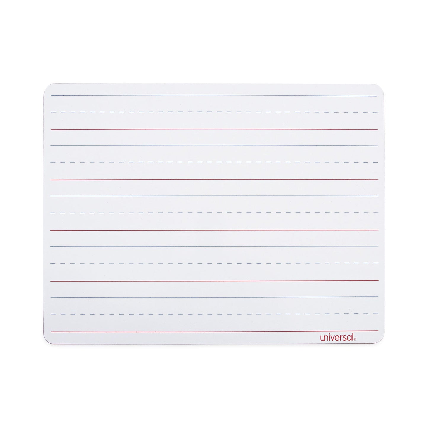 Universal Lap/Learning Dry-Erase Board, Lined, 11 3/4" x 8 3/4", White, 6/Pack