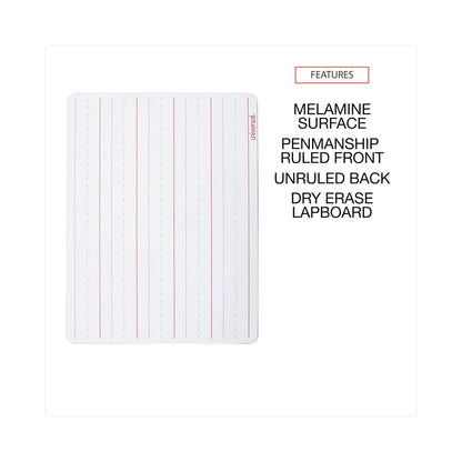 Universal Lap/Learning Dry-Erase Board, Lined, 11 3/4" x 8 3/4", White, 6/Pack