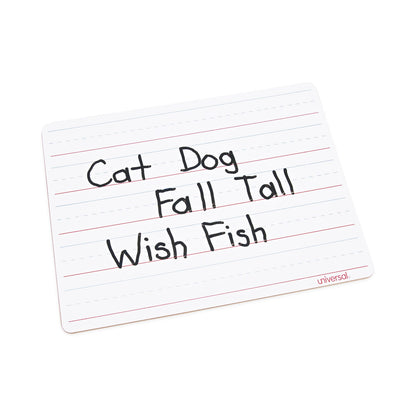 Universal Lap/Learning Dry-Erase Board, Lined, 11 3/4" x 8 3/4", White, 6/Pack
