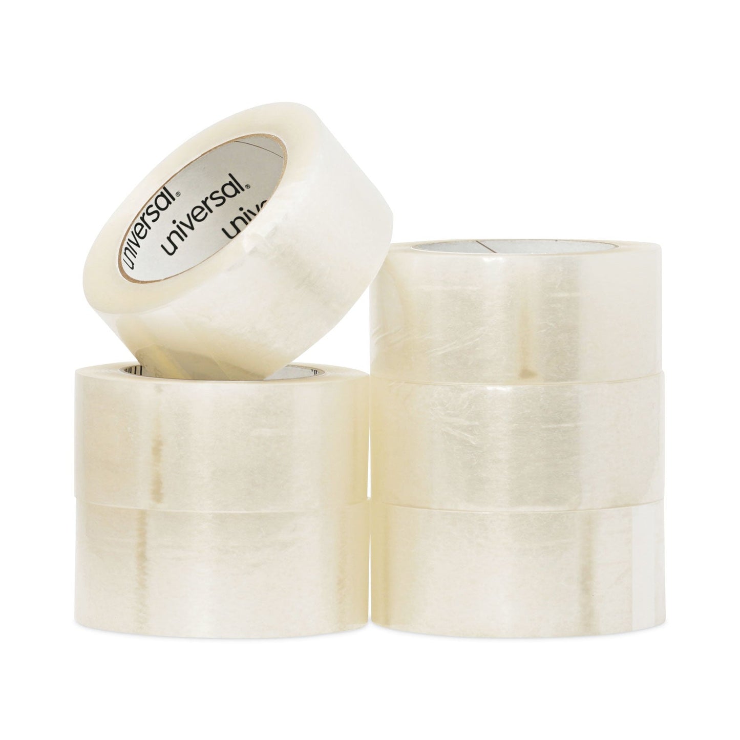 Universal General-Purpose Box Sealing Tape, 3" Core, 1.88" x 110 yds, Clear, 6/Pack