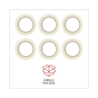 Universal General-Purpose Box Sealing Tape, 3" Core, 1.88" x 110 yds, Clear, 6/Pack