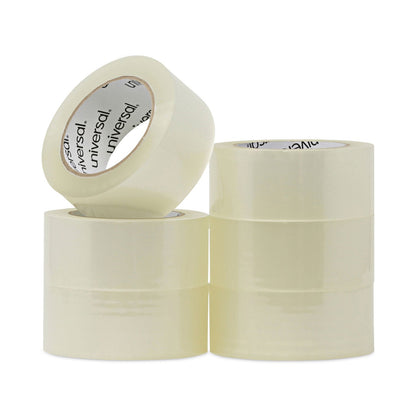 Universal Quiet Tape Box Sealing Tape, 3" Core, 1.88" x 110 yds, Clear, 6/Pack