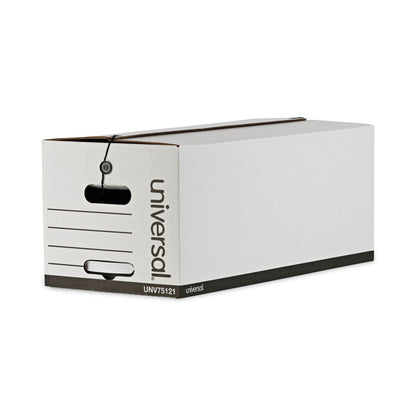 Universal Deluxe Quick Set-up String-and-Button Boxes, Letter Files, White, 12/Carton