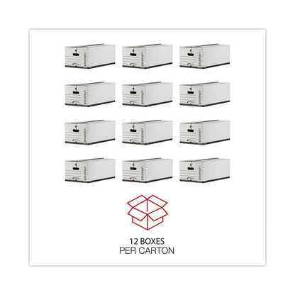 Universal Deluxe Quick Set-up String-and-Button Boxes, Legal Files, White, 12/Carton
