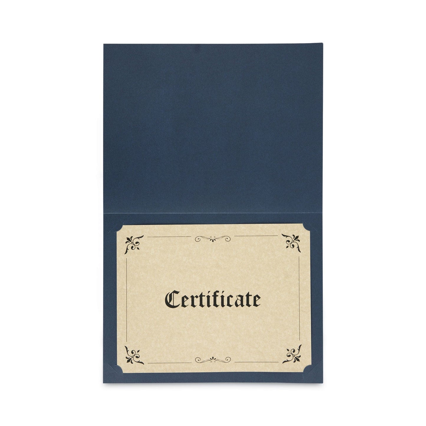 Universal Certificate/Document Cover, 8.5 x 11; 8 x 10; A4, Navy, 6/Pack